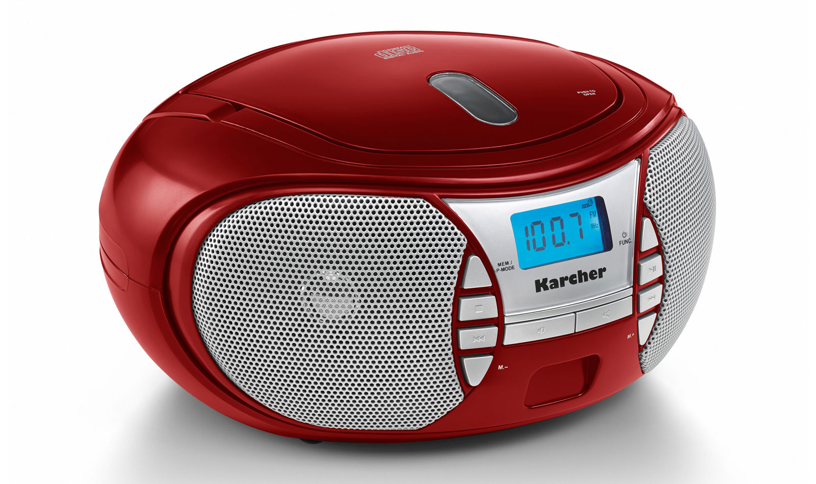 Karcher RR 5026 Multicolor Reproductor de CD, Radio FM, USB y micrófono, Funciona con Pilas y con Red Reproductor de música portátil 